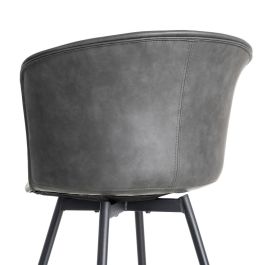 Silla Negro Metal / Simil Piel 53 X 51,50 X 76 cm