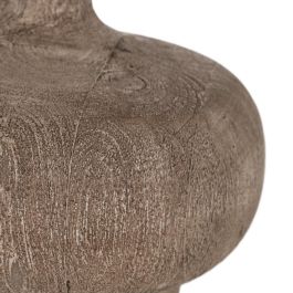 Base Lámpara Mesa Marrón Madera de Mango 25 X 25 X 36 cm