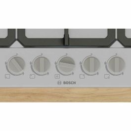 Bosch PGQ7B5K90 Placa de Gas Serie 4, 5 Fuegos, Acero Inoxidable, 52 x 75 x 4.5 cm