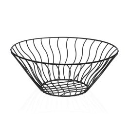 Frutero Redondo Negro Versa 28x28x11.5 cm - Metal (2 Unidades) Precio: 7.49999987. SKU: B1EG4E22R2