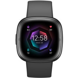 Fitbit Sense 2 Smartwatch Monitor de Estrés, Sueño, Ritmo Cardíaco ECG, GPS, Google Pay, Color Shadow Grey/Graphite