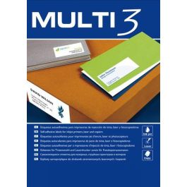 Multi-3 Etiquetas Adhesivas 99,1x67,7 mm para Inkjet y Láser, Blanco, 8 X 100H Precio: 6.7899997. SKU: S8426520