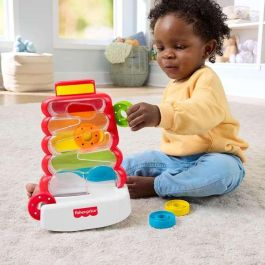 Fisher-Price JLB81 Juego de Apilar Aritos Que Caen Rock-a-Stack para Bebés +9 Meses