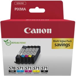 CANON Cartucho Pack 5 PGI570 BK / CLI571 CMYK MULTI ECO CANON Cartucho Pack 5 PGI570 BK / CLI571 CMYK MULTI ECO