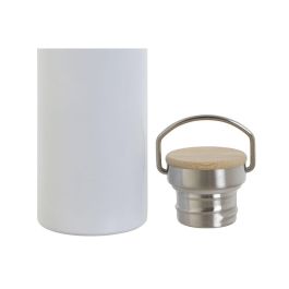 DKD Home Decor Botella Basicos Beige Blanco 7 x 25 x 7 cm (2 Unidades) 500ml Inox Bambu Doble Pared