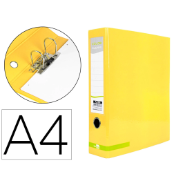 Liderpapel Archivador System Forrado Sin Rado Lomo 80mm Amarillo Compresor Metálico A4 Precio: 3.50000002. SKU: B14BKNGJQ3