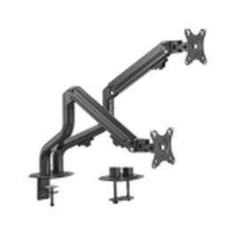 Gembird MA-DA2-02 Soporte de Escritorio para Monitor Doble Brazo 32" (81,3 cm) Negro - Ergonómico, Resortes de Gas, VESA