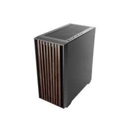 Mars Gaming Caja ATX Semitorre MCWOODC con Frontal de Madera y Lateral de Cristal Templado/Cromado para PC