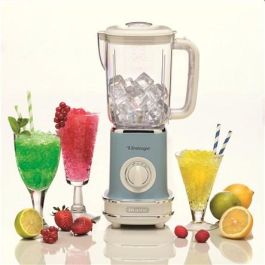 Ariete 568/15 Batidora de Vaso Vintage Azul, 1.5L con 6 Cuchillas de Acero Inoxidable