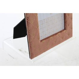 DKD Home Decor Marco de Fotos Glam 15x20cm Poliéster Madera Morado Rosa Dorado Surtido 23x28x2cm - Pack 4 Unidades