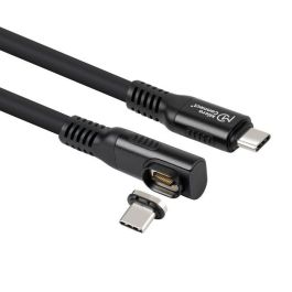 MicroConnect Cable USB-C a USB-C de 2m en Ángulo Magnético de Silicona Premium, 240W, 8K, 40Gbps, USB4