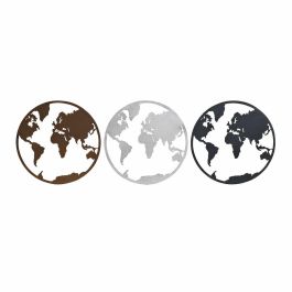 Decoracion Pared DKD Home Decor Negro Blanco 1 x 40 x 40 cm (3 Unidades) Decoracion Pared DKD Home Decor Negro Blanco 1 x 40 x 40 cm (3 Unidades)
