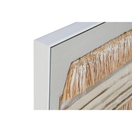 DKD Home Decor Cuadro Boho Lienzo Blanco Natural 82x82x4.5 cm (2 Unidades) Decoración Pared MDF