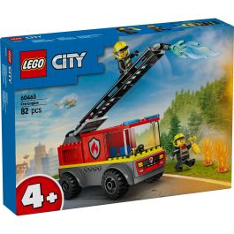 LEGO 60463 Camión de Bomberos con Escalera City Set de Construcción con 2 Minifiguras, Extintor y Llamas para Niños
