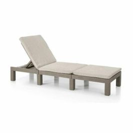 ALLIBERT Daytona Sillón Lounge con Cojines de Resina Trenzada, 4 Posiciones, Beige, 195x65x25,5 cm