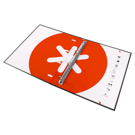 Antartik Carpeta con recambio a4 cuadro 5mm forrada 4 anillas 25mm redondas color negro 100 hojas 100 g/m²