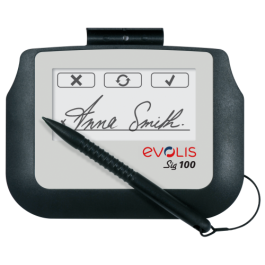 Evolis ST-BE105-2-UEVL Capturador de Firmas Digitales con Pantalla LCD de 4" y Conectividad USB Plug&Play Blanco/Negro Precio: 195.50000008. SKU: S0223257
