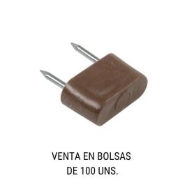 Herrajes Fab.Nacional Chad Tope Dos Puntas Marrón 100 Unidades