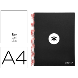 Antartik Cuaderno espiral micro A4, 120 hojas, 90 gr, liso, negro, tapa forrada Precio: 8.49999953. SKU: B12CEMZKDE