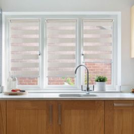 Cintacor - Stor Planet Estor enrollable Clip & Fix Noche y Día Lino 150x180cm