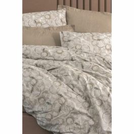 ASI8684282420521 Juego de cama 1 funda nórdica 220x240 cm + 2 fundas almohada 60x60 cm 100% algodón Beige