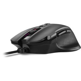 Sharkoon SHARK Force 3 Ratón Gaming Óptico USB Tipo A para Mano Derecha, 12800 DPI, 8 Botones, Iluminación Multi, Cableado, Negro