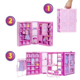 Muñeca barbie dream closet con armario de ensueño. incluye compartimentos y accesorios.