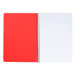 Liderpapel Cuaderno espiral A5 Wonder, Tapa plástico, 80 hojas, 90gr, Cuadro 5mm, Colores Surtidos