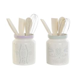 DKD Home Decor Bote Utensilios Scandi Verde Lila Dolomita, MDF, Metal Set de 5 Piezas (2 Unidades) 12 x 25 x 12 cm Precio: 14.49999991. SKU: B12JZDA63J