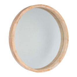 Atmosphera Espejo Redondo Madera Natural ø50 cm