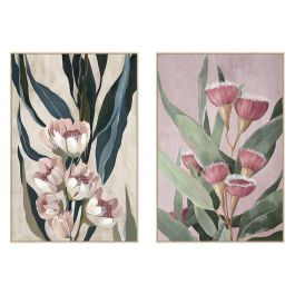 Cuadro Home ESPRIT Verde Rosa Flores Moderno (2 Unidades) Precio: 134.50000025. SKU: B1HJV438JA