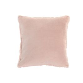DKD Home Decor Cojín Decorativo Urban Rosa Palo 45x45 cm Poliéster 420 grs con Cierre Cremallera (2 Unidades)