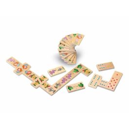 Cayro Domino Animales de Madera | Juego de Mesa Educativo para Niños +2 Años | 2 Jugadores | Múltiples Idiomas: ES, EN, FR, DE, IT, PT