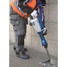 Scheppach AB1600 Martillo Neumático Rompedor 1600W 50 Joules con Caja de Metal y 2 Cinceles para Grandes Trabajos