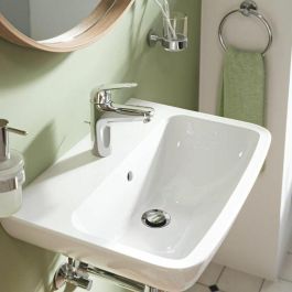 Grohe 24328001 Mezclador monomando de lavabo Swift, Cromo, Talla M, Apertura agua fría, Ahorro de agua, Extraíble y desagüe Grohe 24328001 Mezclador monomando de lavabo Swift, Cromo, Talla M, Apertura agua fría, Ahorro de agua, Extraíble y desagüe