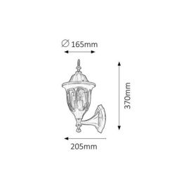 RABALUX RAB-8342 Aplique Exterior Milano Clásico 1xE27 IP43. Metal Negro, Pantalla Cristal. Luminaria de 37cm Alto, hasta 60W. RABALUX RAB-8342 Aplique Exterior Milano Clásico 1xE27 IP43. Metal Negro, Pantalla Cristal. Luminaria de 37cm Alto, hasta 60W.