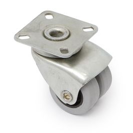 Q&Q Rueda Giratoria Aro Doble Goma Ø40mm Plástico Zincado Placa Cuadrada 52x52mm para Muebles Precio: 3.95000023. SKU: B188KBFHYL