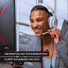 ASTRO Gaming Logitech A10 Gen 2 Auriculares con Micrófono, Diadema Cableada Jack 3.5mm para PS4/PS5/PC, Blanco