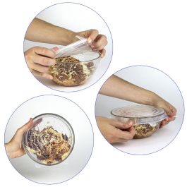 Cook Concept Juego de 3 Tapas Flexibles de Silicona Reutilizables para Recipientes de Cocina