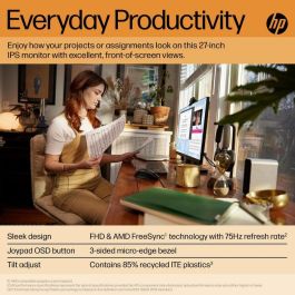 HP V27i G5 Monitor FHD de 27 Pulgadas (68.6 cm) para Productividad, Trabajo y Estudio con Pantalla Nítida y Diseño Sencillo. HP V27i G5 Monitor FHD de 27 Pulgadas (68.6 cm) para Productividad, Trabajo y Estudio con Pantalla Nítida y Diseño Sencillo.