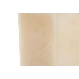 DKD Home Decor Vela de Cera Cuadrada Crema 10x10x10 cm Pack de 6 Unidades, 85 horas