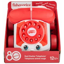 Fisher-Price JGG97 - Teléfono Rojo Animado - Juguete Clásico 80º Aniversario Mattel
