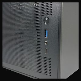 LC-Power LC-716MB-ON Micro Torre PC Negra para Gaming, micro ATX/Mini-ITX, Vidrio Templado, Ventana, Iluminación RGB