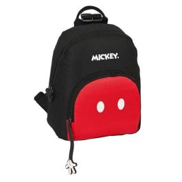 Mochila Casual Mickey Mouse Clubhouse Mickey mood Negro Rojo 25 x 30 x 13 cm