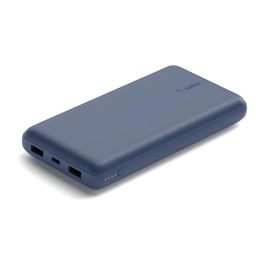Belkin Power Bank Qi 20K mAh, 2 USB-A y 1 USB-C, Azul