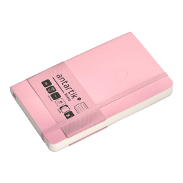 Antartik Cuaderno A6 Tapa Blanda Rayas Rosa Pastel 100 Hojas 80 gr FSC