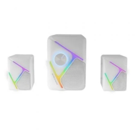 Mars Gaming Altavoces MS-H21 2.1 35W RGB Dinámico Sonido 3D Surround Control Volumen Frontal Blanco MSH21W