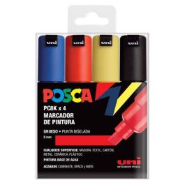 POSCA Marcador Pc-8K-4C No Permanente, Punta Biselada 8.0 mm, Tinta Base Agua, Colores Surtidos Basic - Estuche 4U Precio: 15.49999957. SKU: S8418989