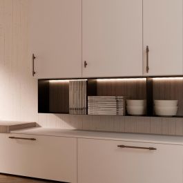 Emuca Lote de 5 tiradores para mueble Riad, L168mm, intereje 128mm, Aluminio, Bronce