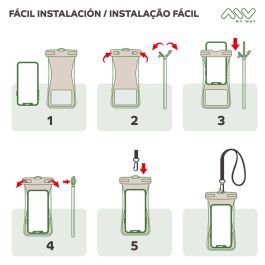 myway funda acuática universal Floating IPx8 hasta 7,2" negra